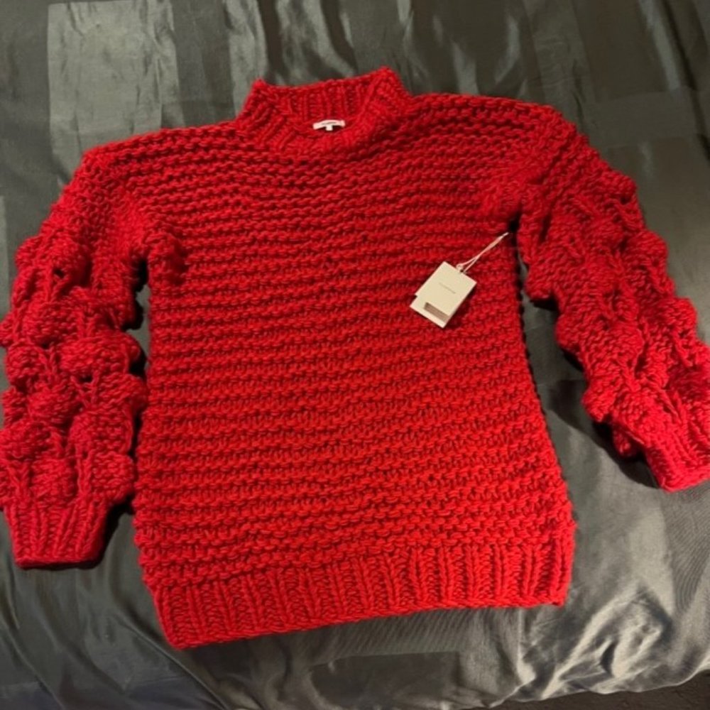 Tularosa Chunky Sleeve Sweater - red